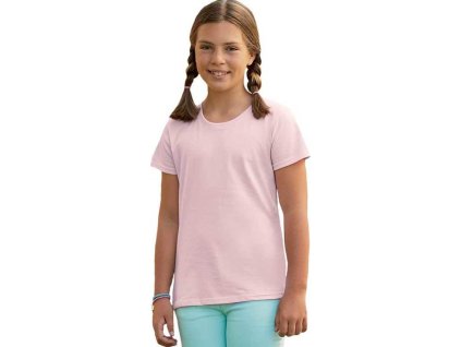 Dívčí měkčené bavlněné tričko Sofspun® Fruit of the Loom (Velikost 104, Barva černá)