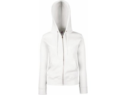 28173 1 dlouha damska mikina se zipem a kapuci 70 bavlna bila vel xl