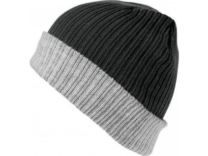 Dvoubarevná pletená čepice Result Winter Essentials (Barva černá - šedá)