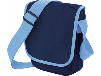 Dvoubarevná taštička Reporter se zadní kapsou na zip 2 l (Velikost 17 x 23 x 7 cm, Barva černá - černá)