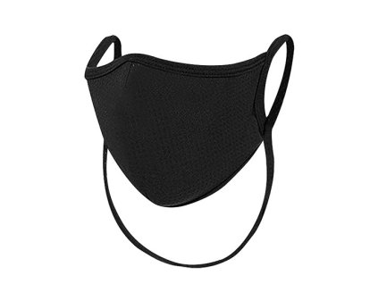 Dvouvrstvá obličejová maska s antibakteriálními vlastnostmi (Velikost XS, Barva černá)