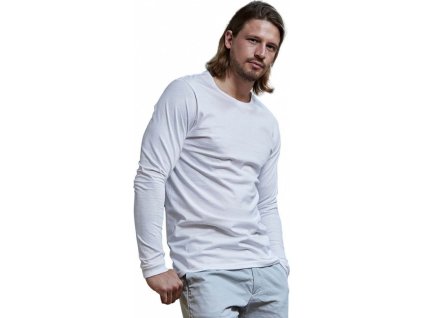 Fashion pánské tričko s dlouhým rukávem s manžetou (Velikost S, Barva černá)