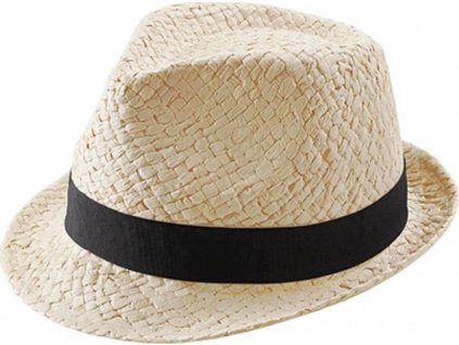 Festivalový slaměnný klobouček Trilby (Velikost S/M, Barva přírodní)
