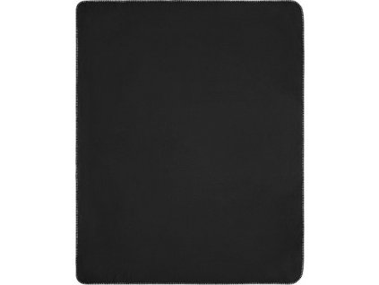 Fleecová deka s prošitými okraji 130 x 170 cm (Barva černá)