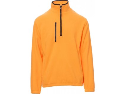Fleecová mikina Pirenei s černým polozipem (Velikost XS, Barva oranžová)