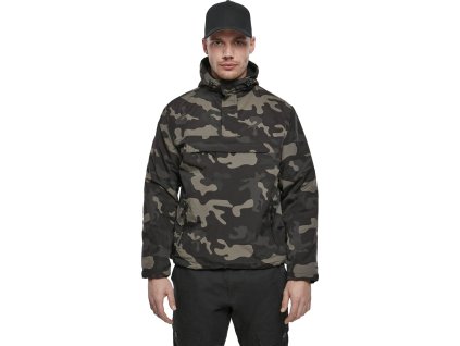 Fleecová větrovka přes hlavu s přední kapsou (Barva černá, Velikost 3XL)