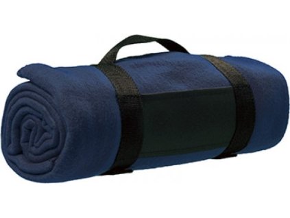 Flísová deka Winchester s nylonovým popruhem (Barva modrá, Velikost 162 x 125 cm)