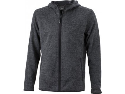 27945 2 hladka hrejiva fleecova bunda s kontrastnimi svy seda tmava vel xxl