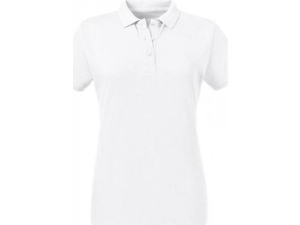 Hladké dámské piké polo tričko z organické bavlny (Barva bílá, Velikost XS)