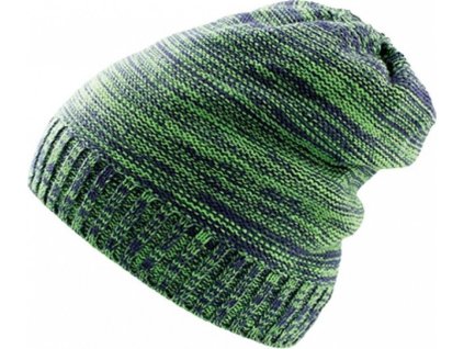 Jednovrstvá pletená ohrnovací čepice beanie Scratch (Barva černá - šedá)