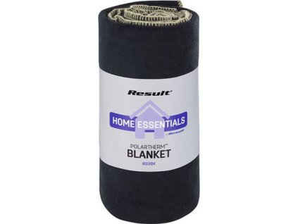 Jemná rychleschnoucí flísová deka s úpravou proti plstnatění (Velikost 175 x 140 cm, Barva černá)