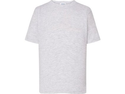 Klasické dětské tričko JHK v rovném střihu s bočnímy švy (Velikost 3/4, Barva Ash Melange)