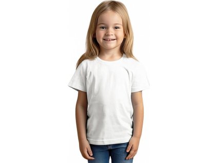 Klasické dětské tričko z dopřádané bavlny (Barva bílá, Velikost 3XS (86-92))