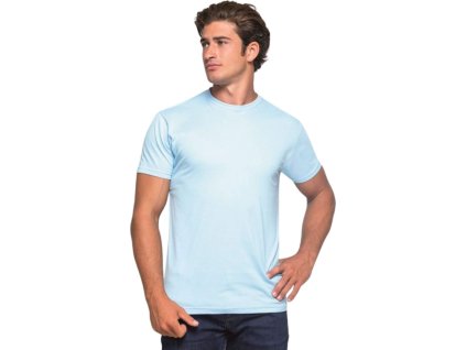 Klasické tričko JHK v rovném střihu bez bočních švů (Velikost XS, Barva šedá světlá melír)