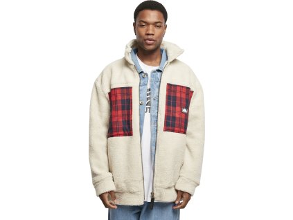 Komfortní zateplená Sherpa bunda s výraznou kapsičkou (Velikost L, Barva písková)