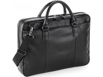 Kompaktní koženková brašna NuHide® na laptot a dokumenty (Barva černá, Velikost 41 x 30 x 7 cm)