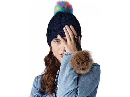 Kožešinová bambule přívěšek na klíče (Barva Bella)