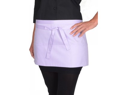 Krátká barmanská zástěra se třema předníma kapsama (Velikost 60 x 30 cm, Barva Zelená jablková (ca. Pantone 360))