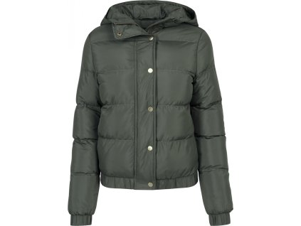 Krátká dámská zimní bunda Puffer Urban Classics (Barva černá, Velikost L)