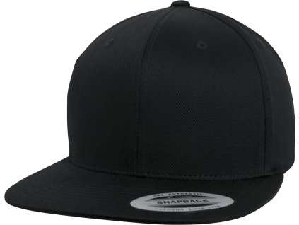 Kšiltovka Flexfit snapback z organické bavlny s vyztuženým předním dílem (Barva černá)