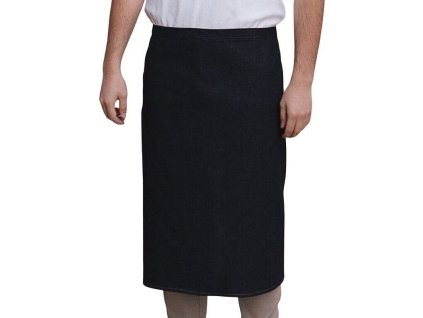 Kuchařská džínová zástěra se šněrováním (Velikost 100 x 70 cm, Barva modrý denim)