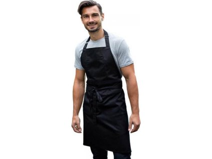 Kuchyňská keprová zástěra z organické bavlny 90 x 90 cm (Velikost 90 x 90 cm, Barva černá)