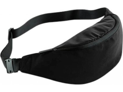 Ledvinka z mikrovlákna s velkou hlavní kapsičkou (Velikost 38 x 14 x 8 cm, Barva černá)