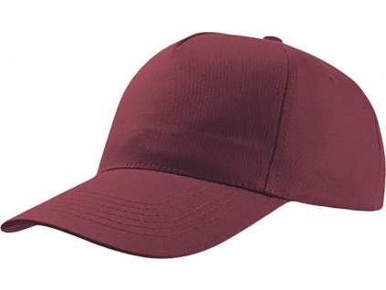 Lehká bavlněná 5panelová kšiltovka Start se zapínáním na suchý zip (Barva černá)