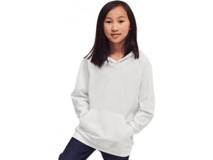 Lehká dětská mikina klokanka Fruit of the Loom s přední kapsou (Velikost 116, Barva černá)