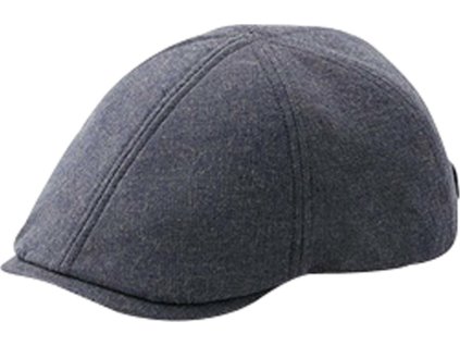 Lehká letní bekovka Gatsby ze směsi bavlny a lnu (Barva modrá)