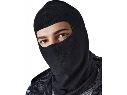 Lehká microfleecová kukla Balaclava s otvorem pro tvář (Barva černá)