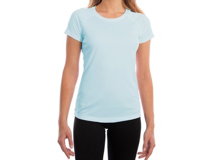 Lehké dámské sportovní tričko z mikrovlákna s UV ochranou (Velikost XS, Barva modrá sněhová)