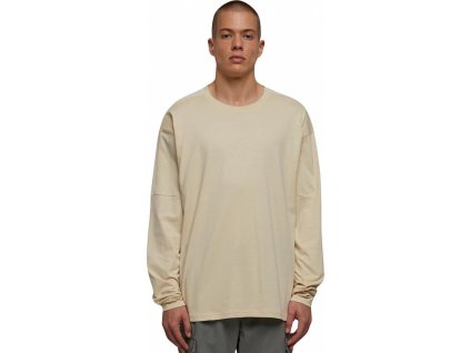 Lehké oversize tričko Urban Classics s raglánovým rukávem (Barva písková, Velikost 3XL)