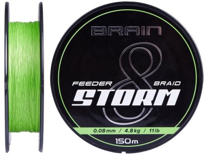 Pletená šňůra Storm 8X (limetková) 150m 0,10mm 13lb/5,9kg