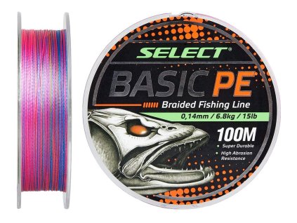 Pletená šňůra Basic PE Multicolor 150m 0,20mm 28lb/12,7kg
