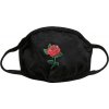 Bavlněná rouška Urban Classics s růží (Barva černá, Velikost one size)