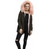Dámská parka Urban Classics lemovaná měkkým kožíškem (Barva černá, Velikost L)