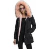 Dámská parka Urban Classics lemovaná měkkým kožíškem (Barva černá, Velikost L)