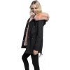Dámská parka Urban Classics lemovaná měkkým kožíškem (Barva černá, Velikost L)
