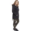 Dámská parka Urban Classics s kapucí a půleným zadním dílem (Barva černá, Velikost 3XL)