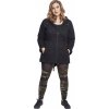 Dámská parka Urban Classics s kapucí a půleným zadním dílem (Barva černá, Velikost 3XL)