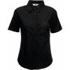 Dámská popelínová košile s krátkým rukávem (Velikost XS, Barva černá)
