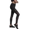 Dámské legíny Urban Classics se síťovými vsadkami po celé délce (Barva černá - černá, Velikost 3XL)
