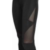 Dámské legíny Urban Classics se síťovými vsadkami po celé délce (Barva černá - černá, Velikost 3XL)