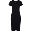 Dámské pouzdrové šaty Cityzen Natal s výstřihem do véčka (Barva Černá, Velikost 36)