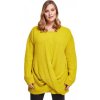 Dámský oversize svetr Urban Classics z polyakrylu s křížením na břiše (Velikost 3XL, Barva lemonmustard)