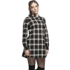 Kostkované bavlněné košilové šaty Urban Classics (Barva černá - bílá, Velikost 3XL)