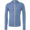 27405 3 lehka unisex mikina s kapuci a zipem triblend modra melir vel s