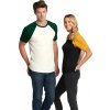 Lehké kontrastní raglánové unisex triko Next Level Aparel 145 g/m (Velikost XS, Barva zelená - přírodní)
