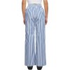 Lehké letní dámské proužkované kalhoty (Velikost 3XL, Barva bílá - modrá)